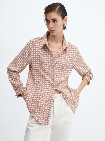 MANGO Blouse in Rood: voorkant