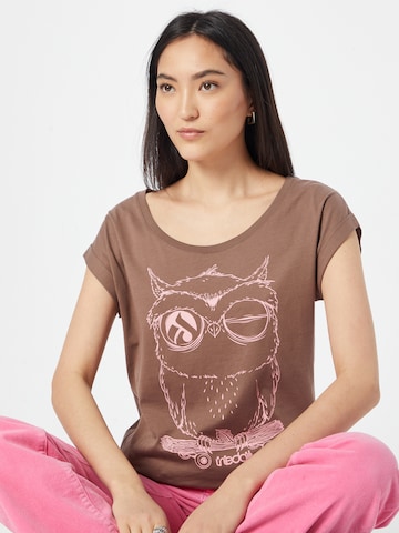 T-shirt 'Skateowl 2' Iriedaily en marron