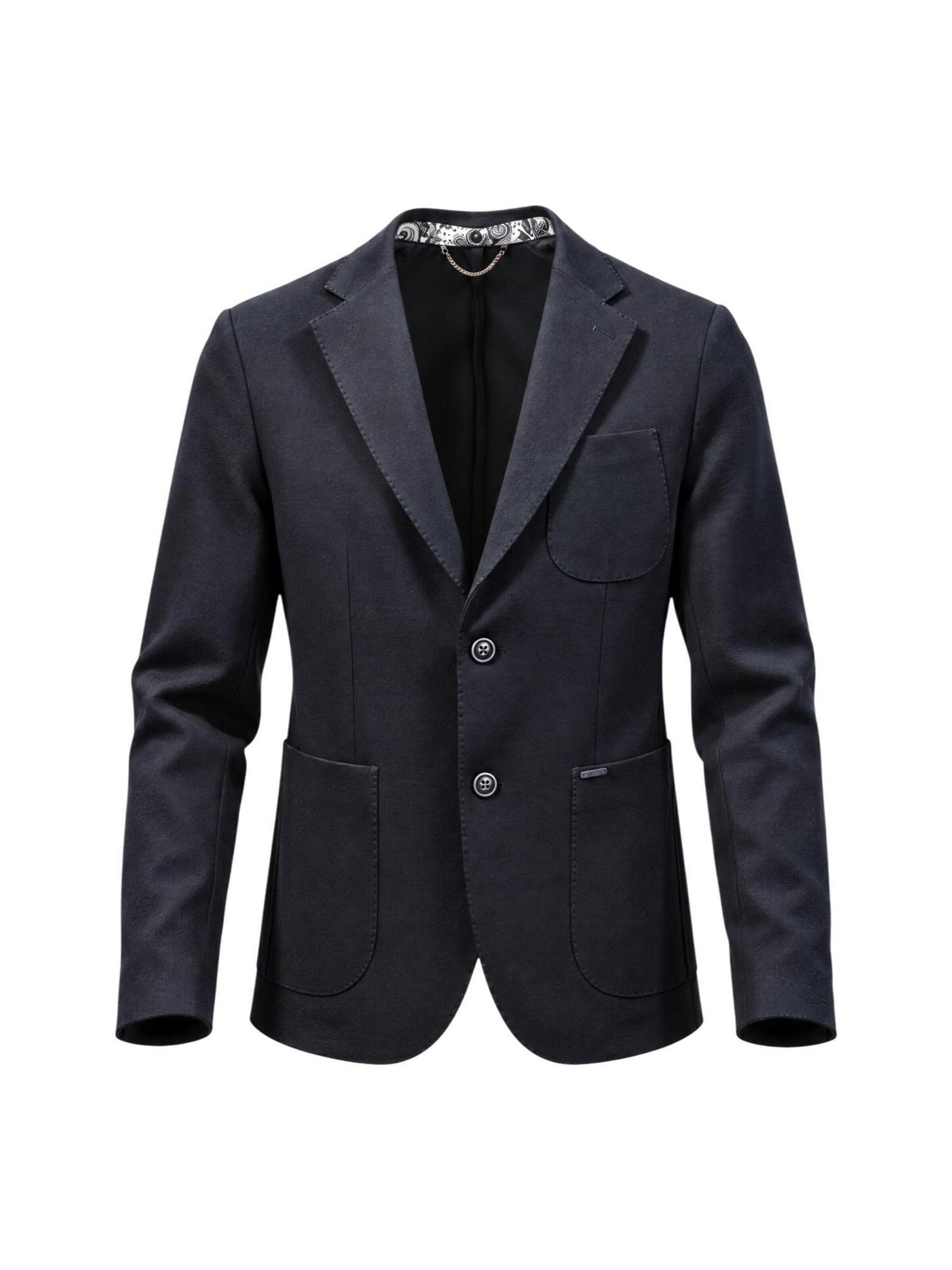 Coupe slim Veste de costume 'GIACCA DI MAGLIA GL3006TR-F26' Gianni Lupo en noir