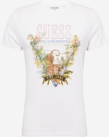 GUESS Shirt Tiger Paradise in White ABOUT YOU