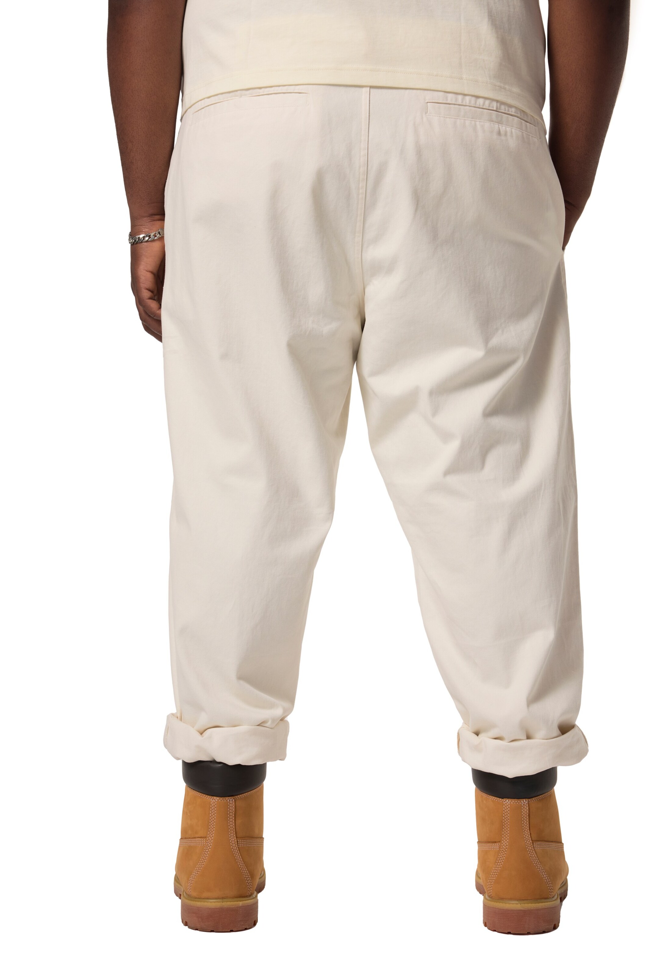 STHUGE Loosefit Chinohose in Weiß