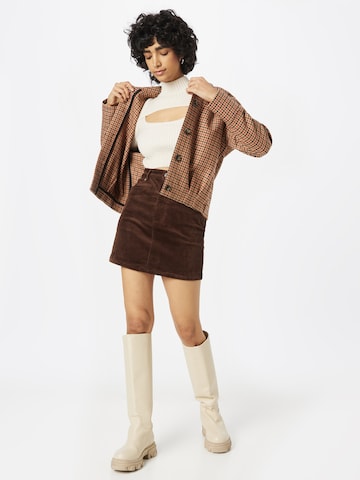 Monki - Falda en marrón