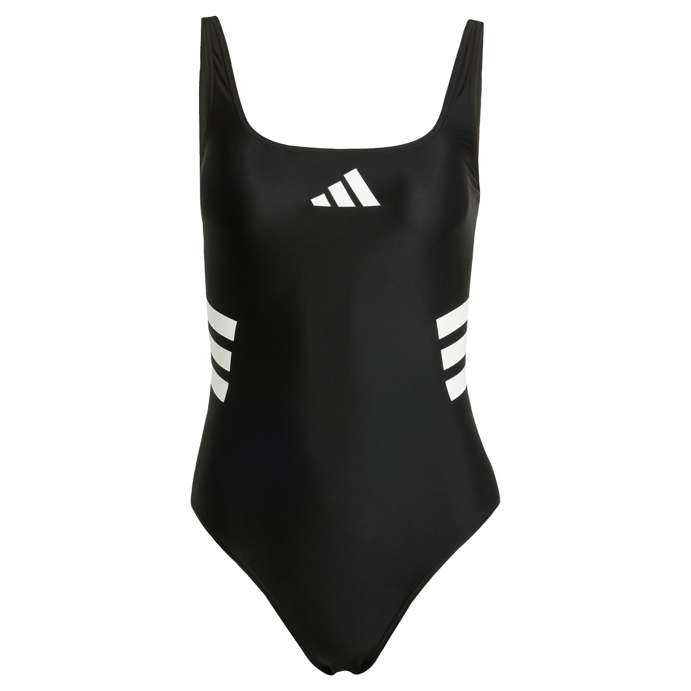 ADIDAS PERFORMANCE Õlapaelteta topp Sporditrikoo '3-Stripes U-back', värv must: eest vaates