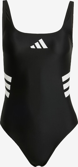 ADIDAS PERFORMANCE Kopējais sporta peldkostīms '3-Stripes U-back', krāsa - melns / balts, Preces skats