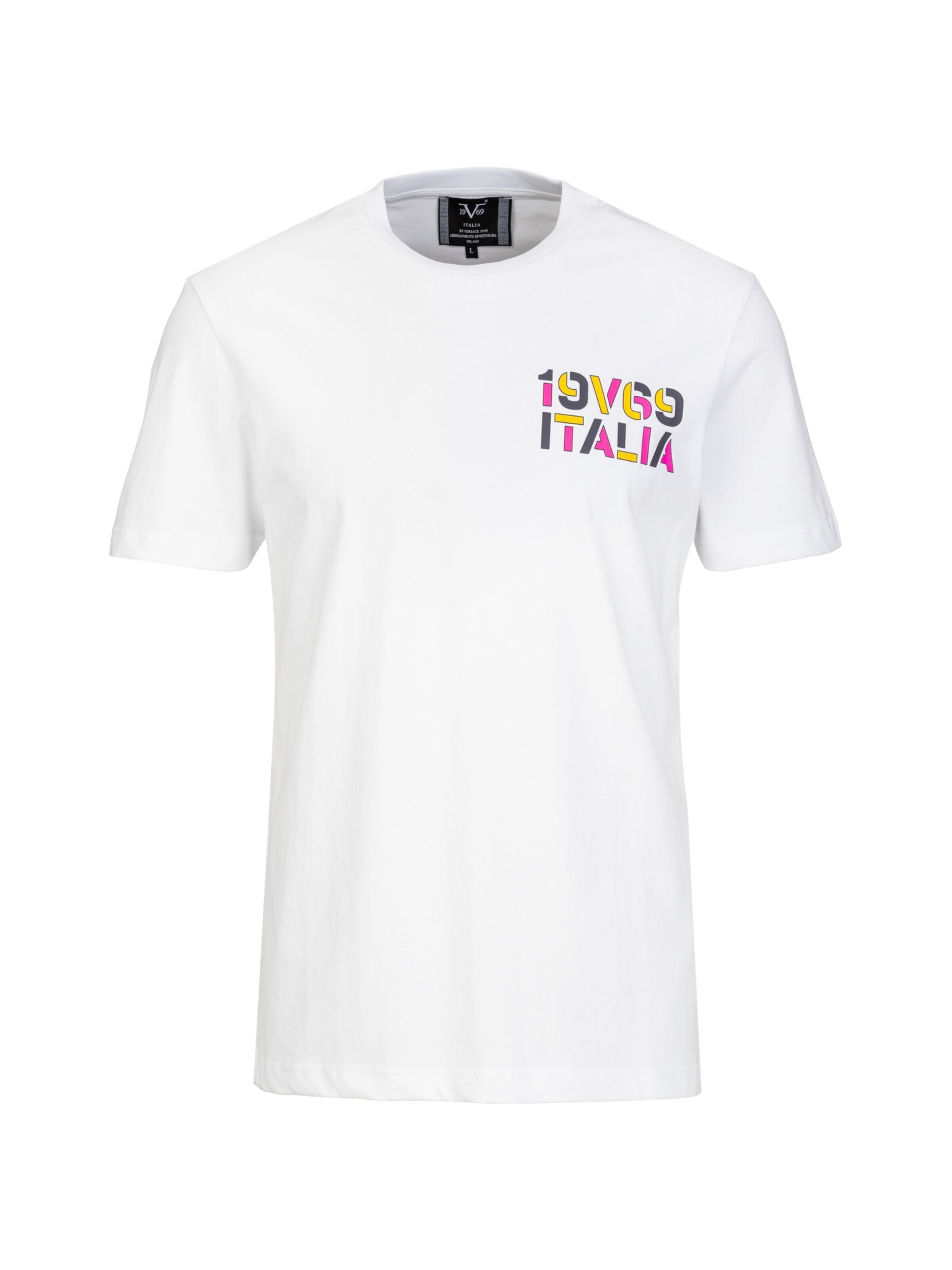 19V69 ITALIA Shirt 'Rafael Stencil' in White: front