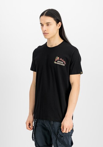ALPHA INDUSTRIES Футболка 'Naval' в Черный