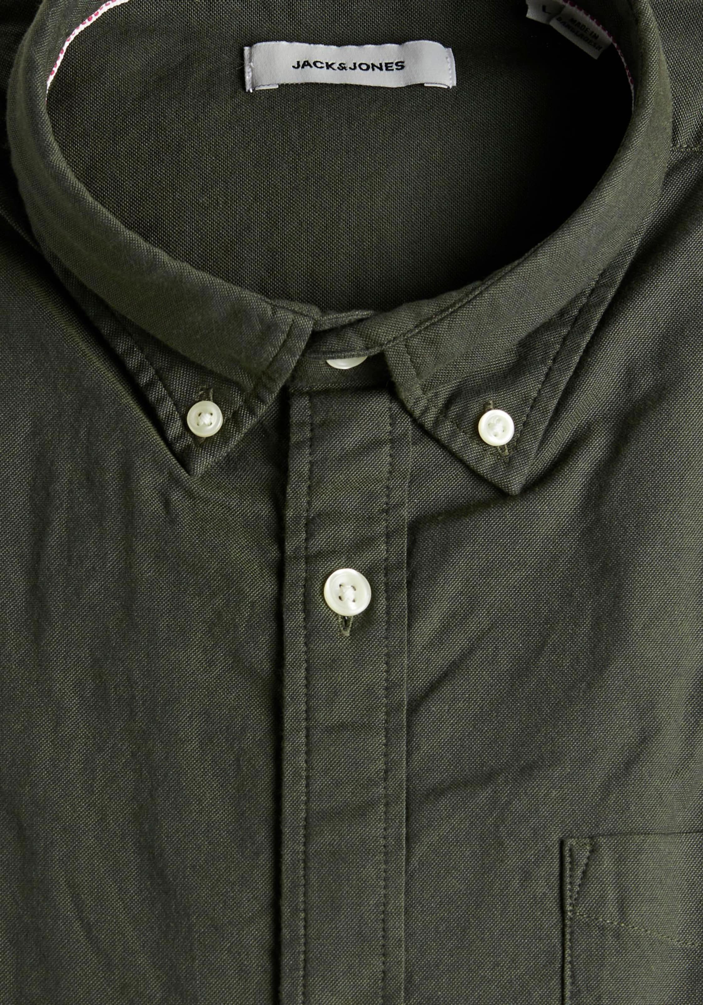 Jack & Jones Plus Slim Fit Hemd 'Oxford' in Grün