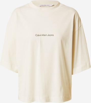 Calvin Klein Jeans T-Shirt in Beige: predná strana