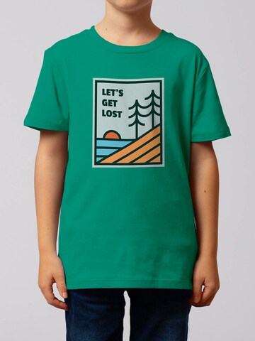 watabout.kids Shirt 'Let's Get Lost' in Groen: voorkant