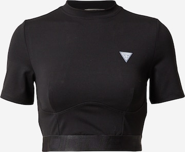GUESS - Camiseta funcional 'DELICIA' en negro: frente