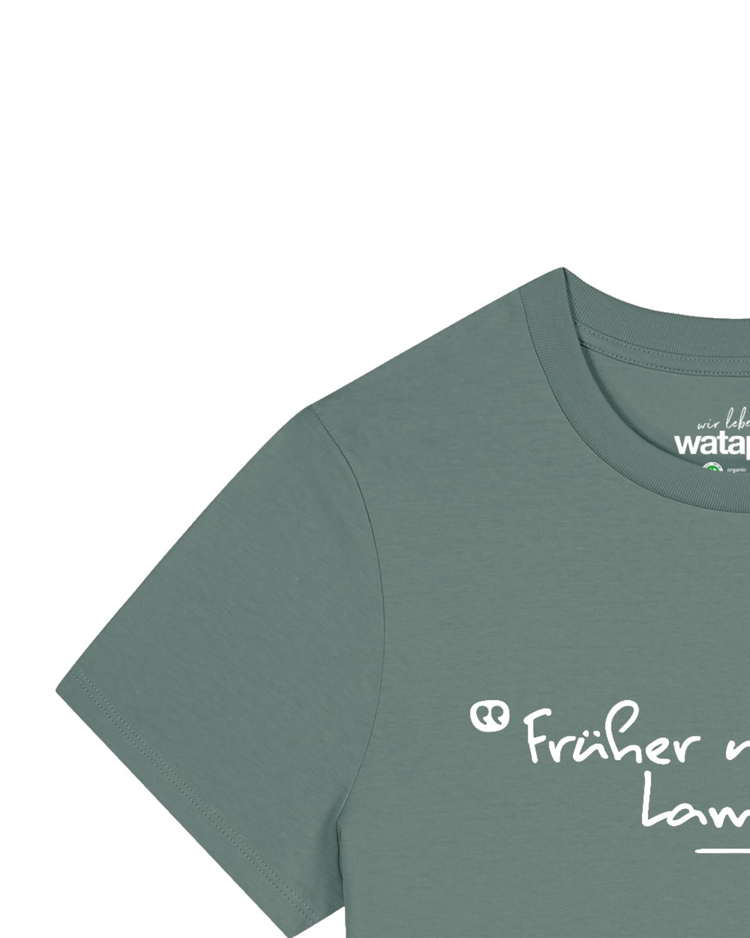 T-shirt 'Früher War Mehr Lametta' Watapparel en vert