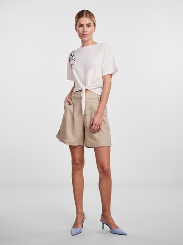 Y.A.S Loose fit Pleat-Front Pants 'ISMA' in Beige
