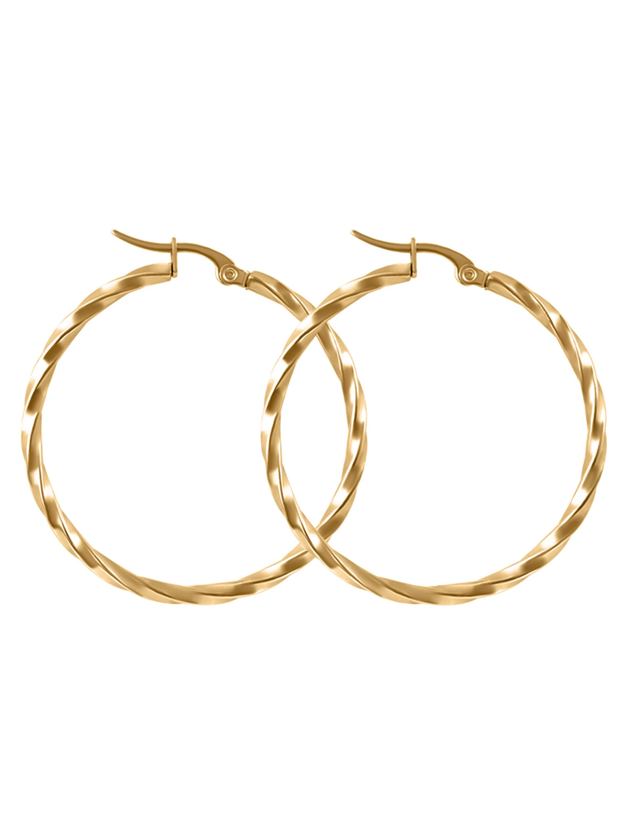 day berlin Earrings 'Twisted' in Gold: front