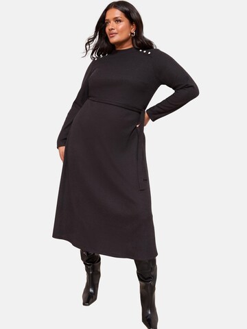 Friends Like These Knitted dress in Black: front