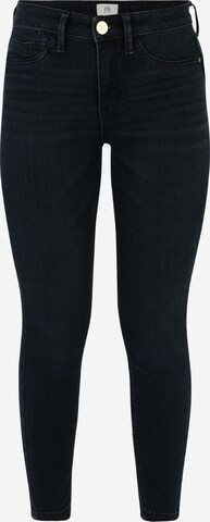 River Island Petite Skinny Fit Дънки 'MOLLY' в черно: отпред