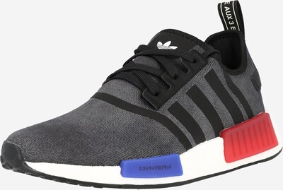 ADIDAS ORIGINALS Sneaker 'Nmd R1' in blau / anthrazit / knallrot / schwarz, Produktansicht