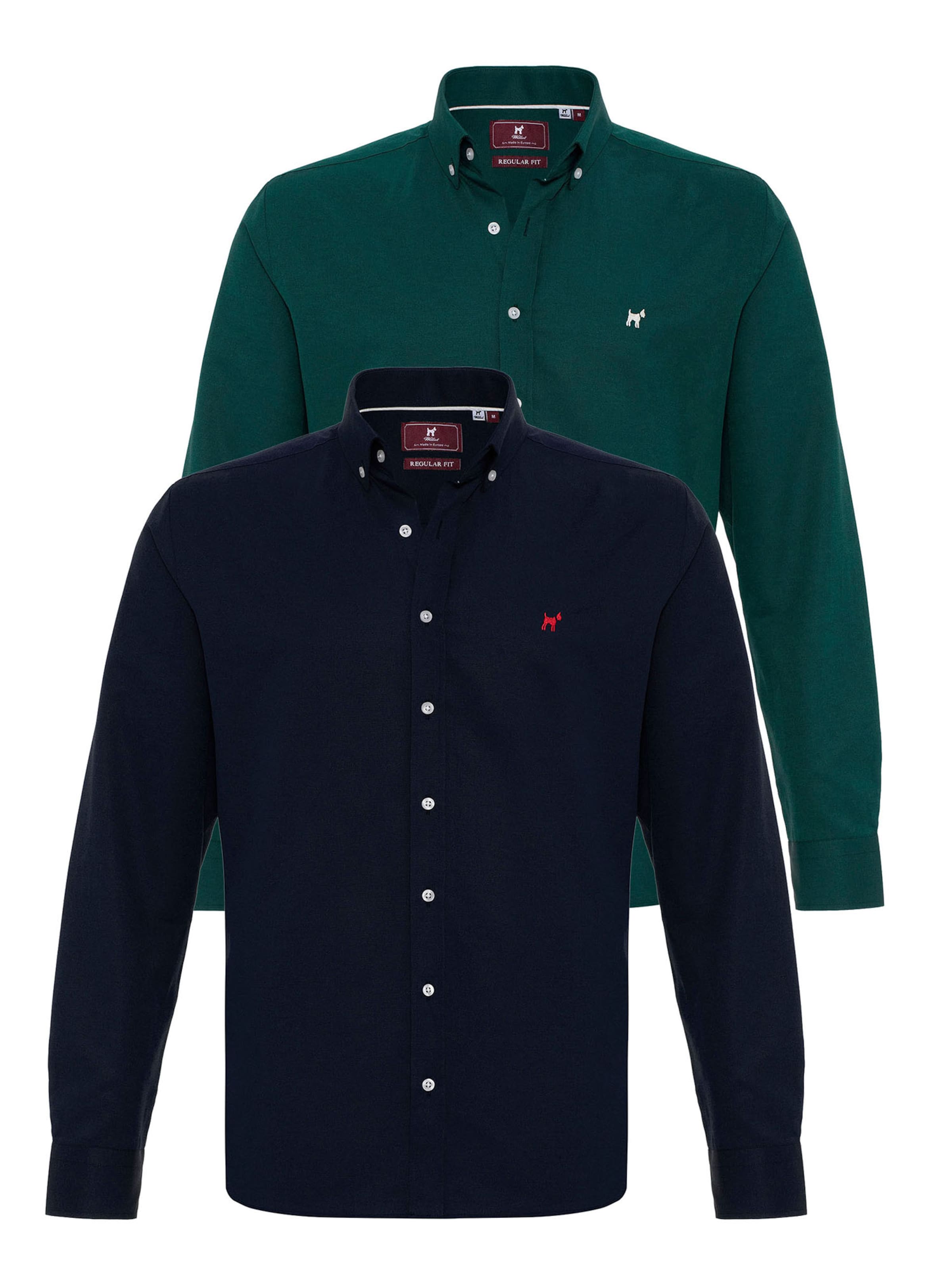 Williot Button Up Shirt in Green: front