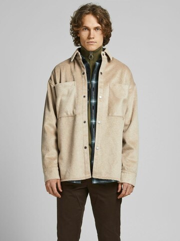 Veste mi-saison JACK & JONES en beige : devant