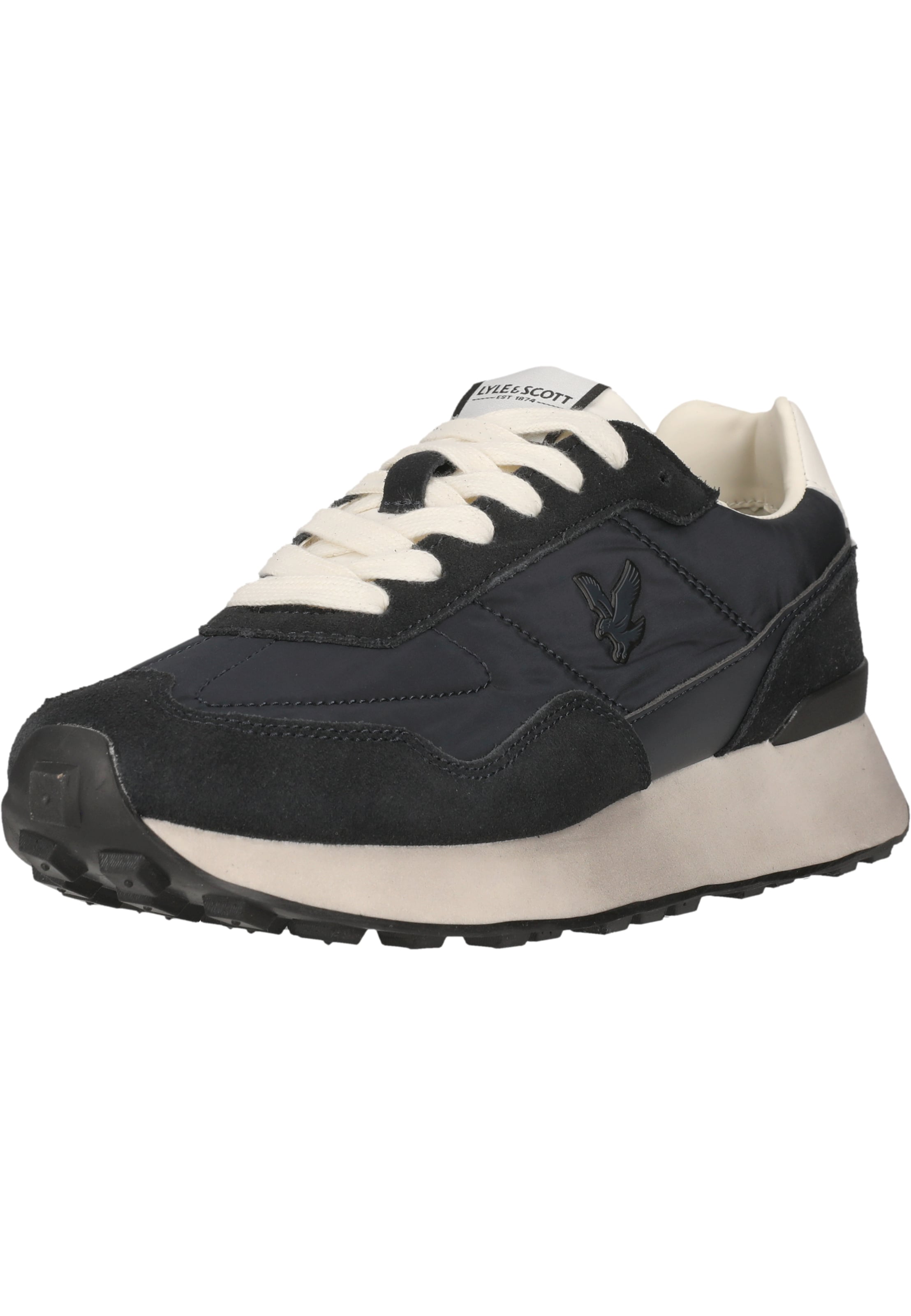 Lyle & Scott Platform trainers 'Noah' in Blue: front