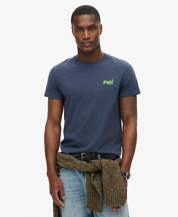 T-Shirt 'Essential' Superdry en bleu