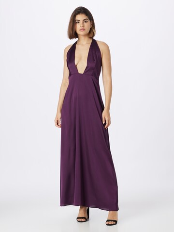 Robe de soirée Nasty Gal en violet : devant