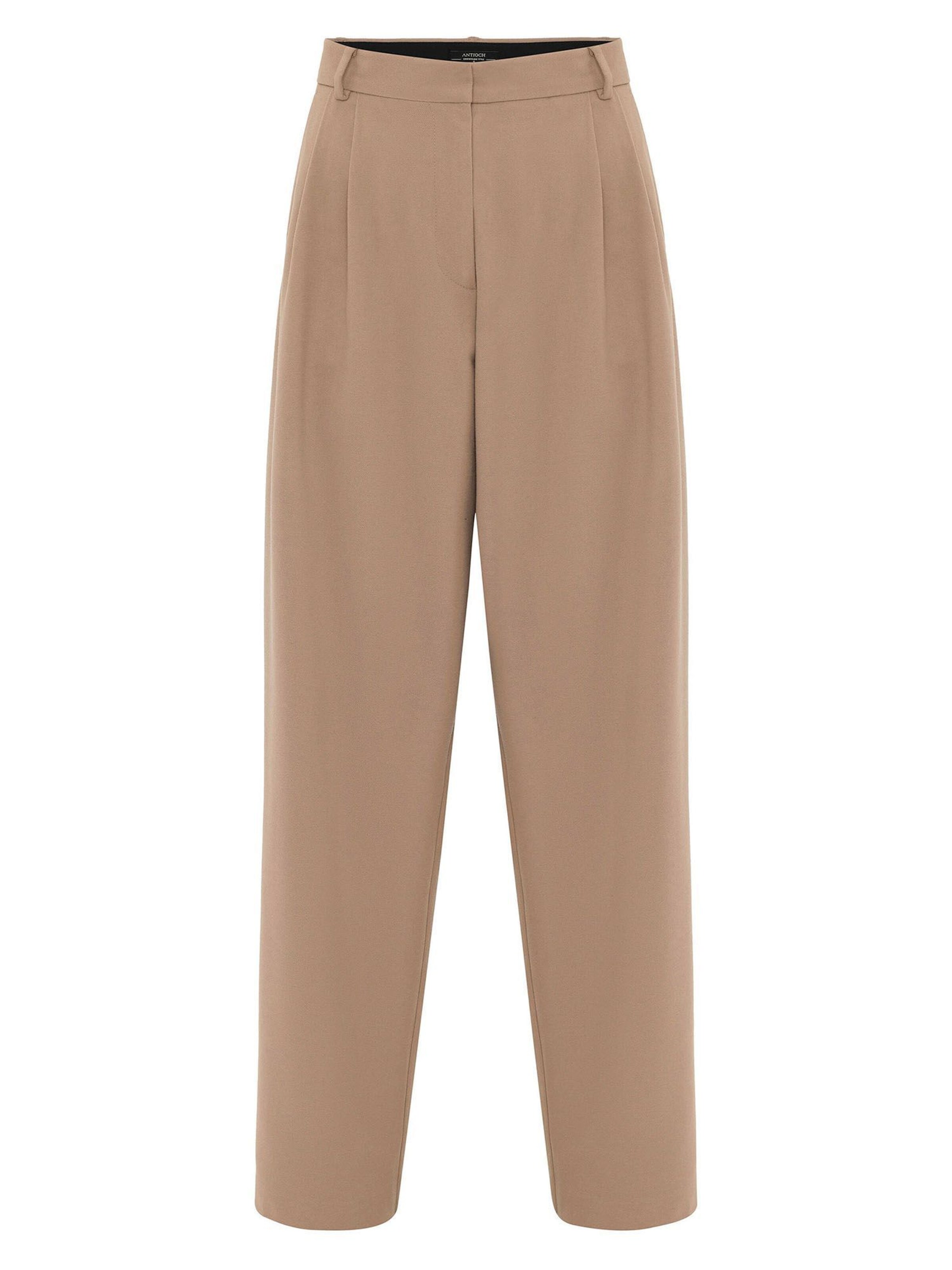 Antioch Avar lõige Voltidega püksid, värv beež: eest vaates