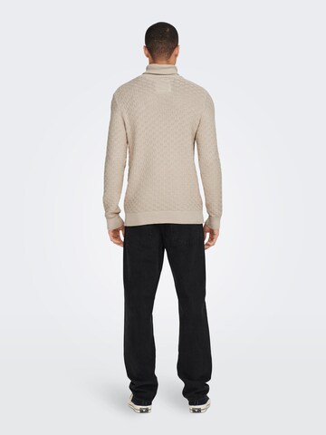 Only & Sons Sweater 'Kay' in Beige