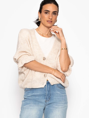 SASSYCLASSY Oversized Cardigan in Beige