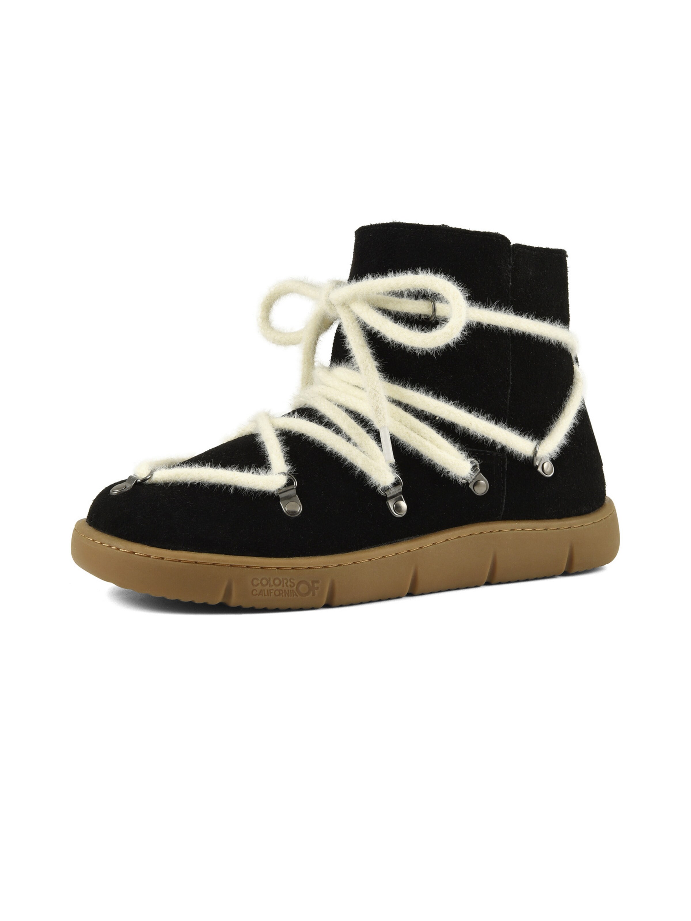 Stivale stringato di COLORS OF CALIFORNIA in nero: frontale