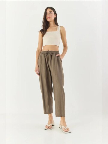 Wide Leg Pantalon Bianco Lucci en marron