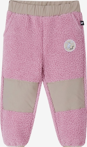 Reima Tapered Broek 'Moomin Lustig' in Roze: voorkant