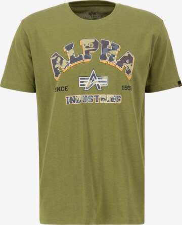 ALPHA INDUSTRIES Shirt in Green: front