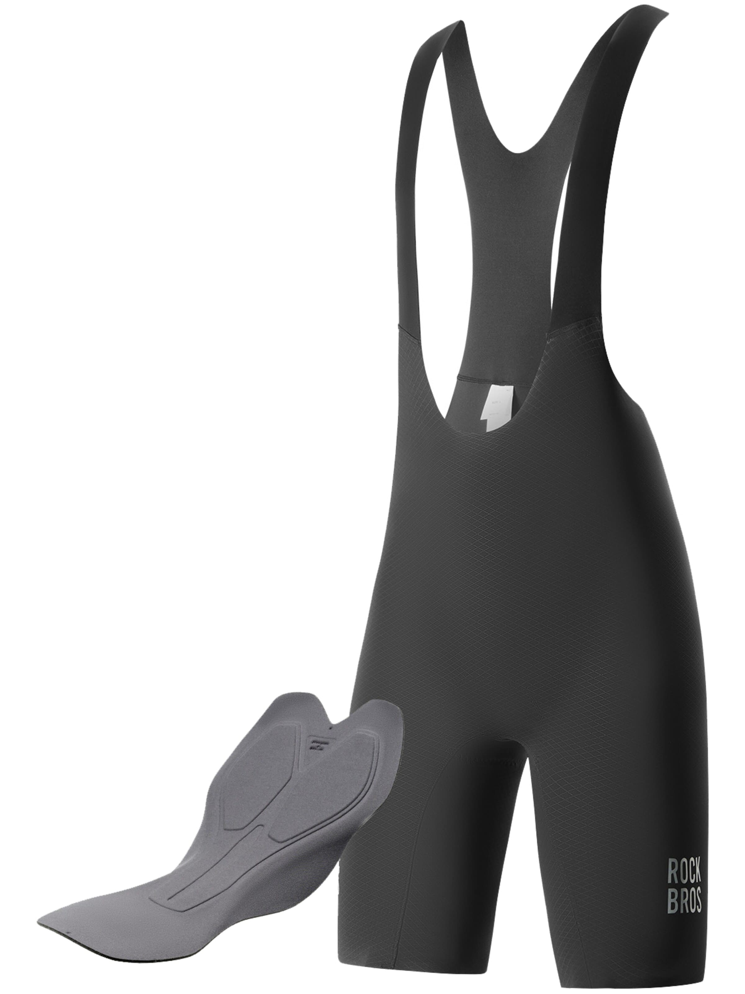 ROCKBROS Athletic Underwear 'kurze Trägerhosen Herren' in Black: front