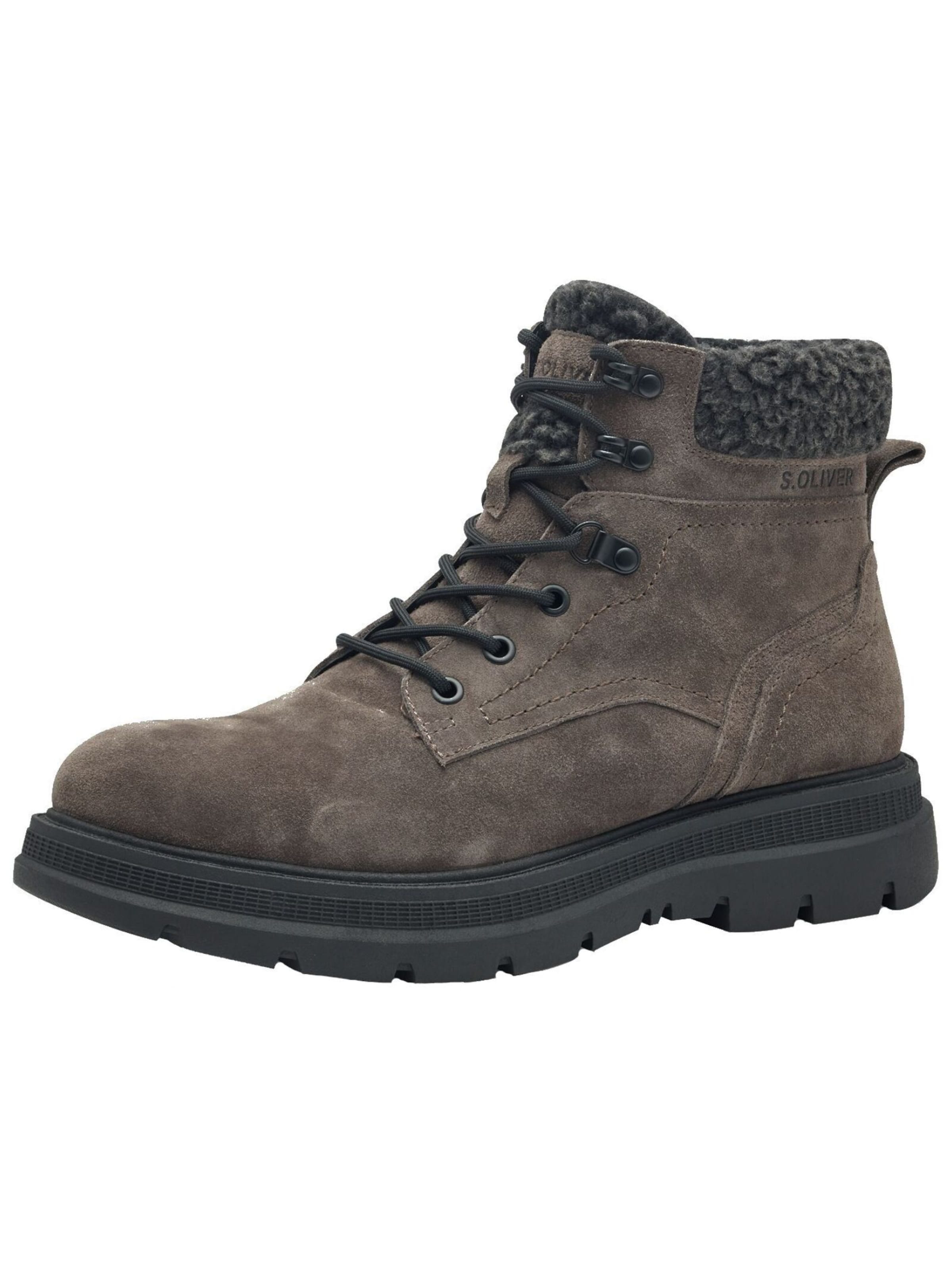 s.Oliver Lace-up boot in Grey: front