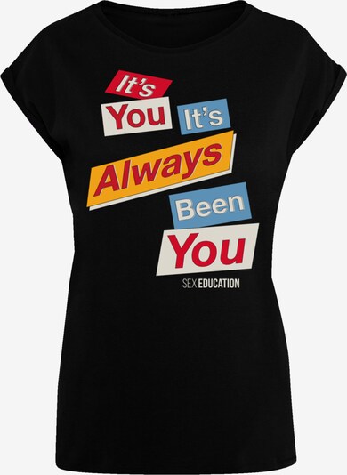 F4NT4STIC T-shirt 'Sex Education Netflix TV Series' en bleu clair / grenadine / noir / blanc, Vue avec produit