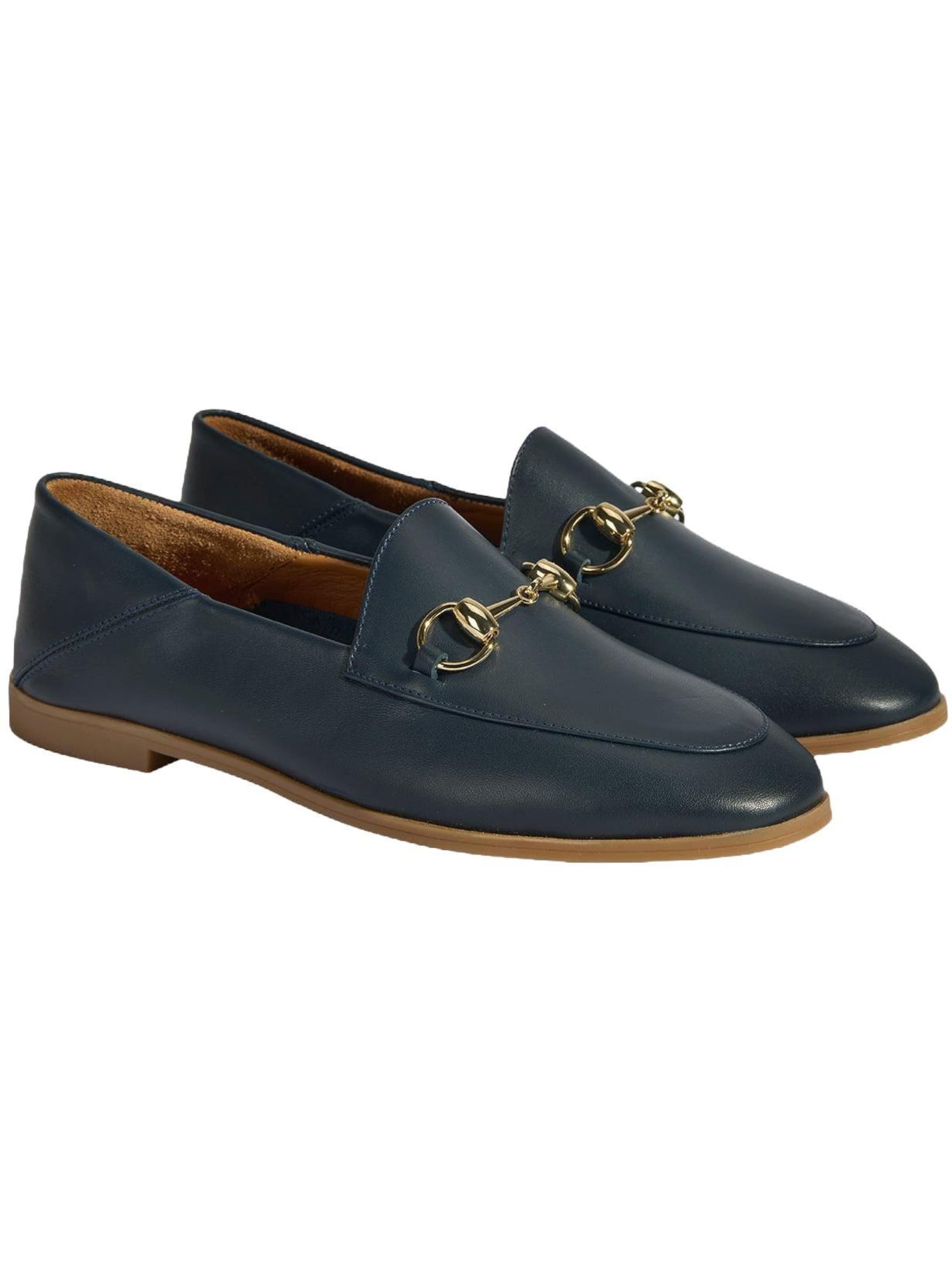 Desa Moccasins 'Slip-Ons' in Blue: front