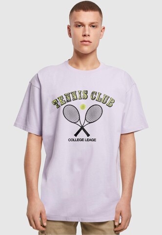 Merchcode Shirt 'Tennis Club' in Lila: voorkant