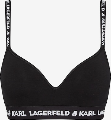 Karl LagerfeldT-shirt Grudnjak - crna boja: prednji dio