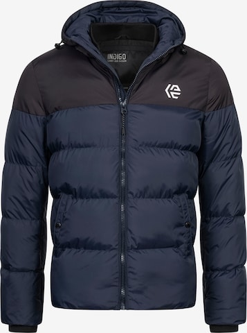 INDICODE Winter Jacket in Blue: front