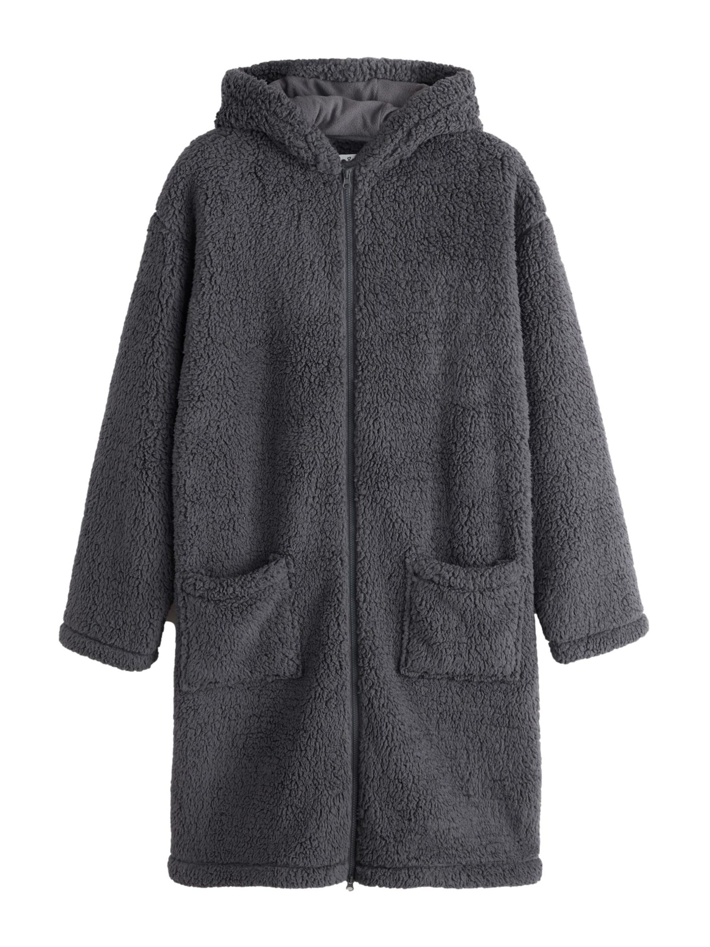 Next - Albornoz largo en gris: frente