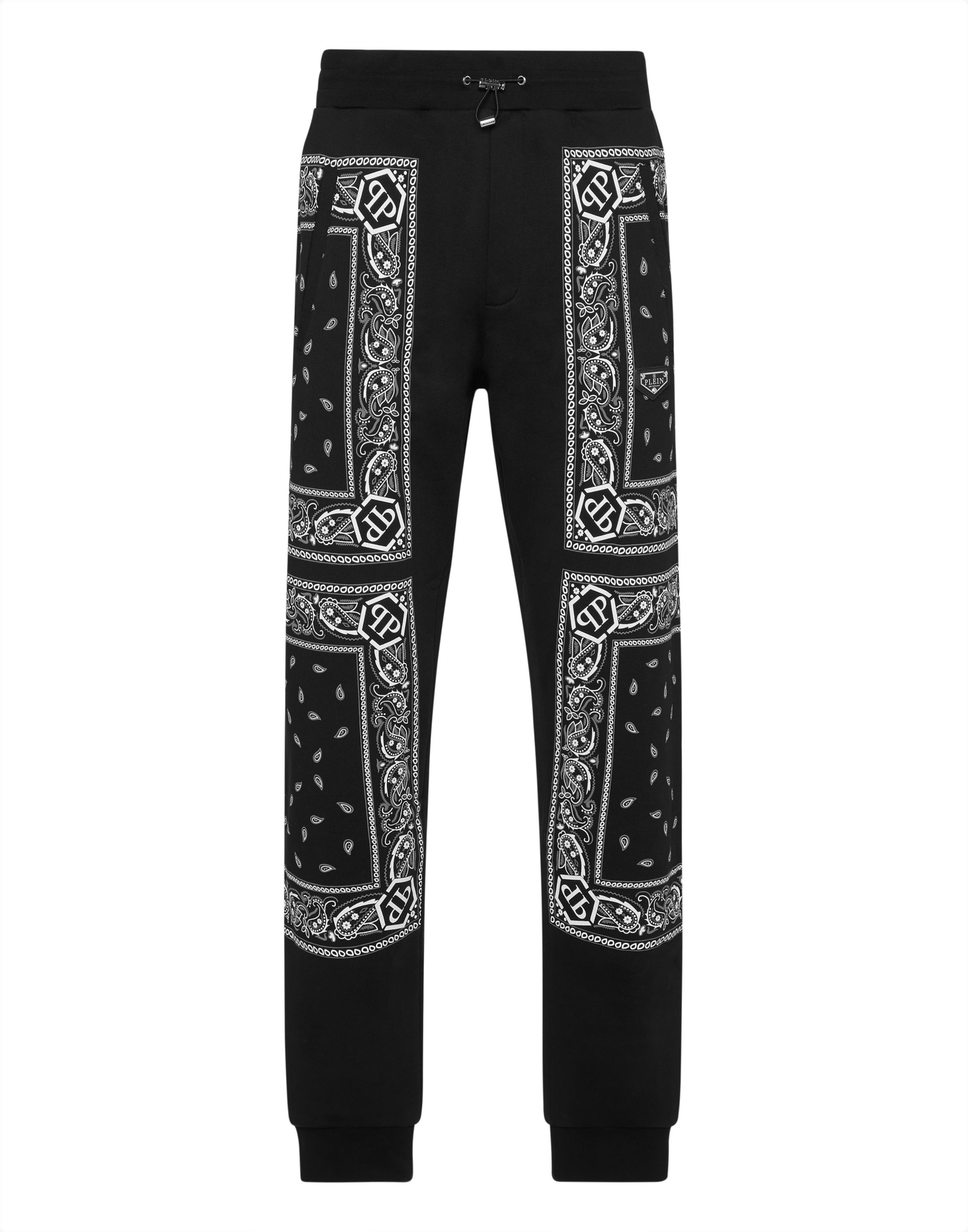 Philipp Plein - Tapered Calças em preto: frente