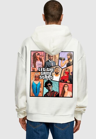 Merchcode Sweatshirt 'Grand Collage' in Weiß: Vorderseite