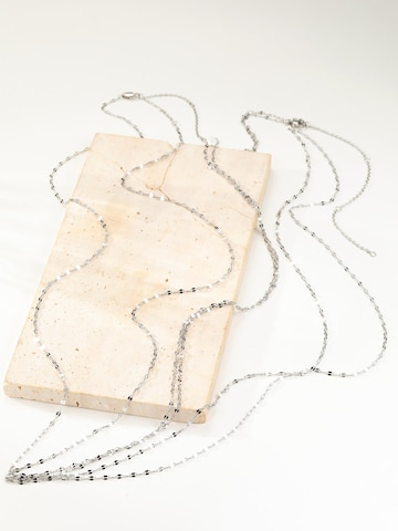 Hey Happiness Ketting 'Layered Rolo' in Zilver