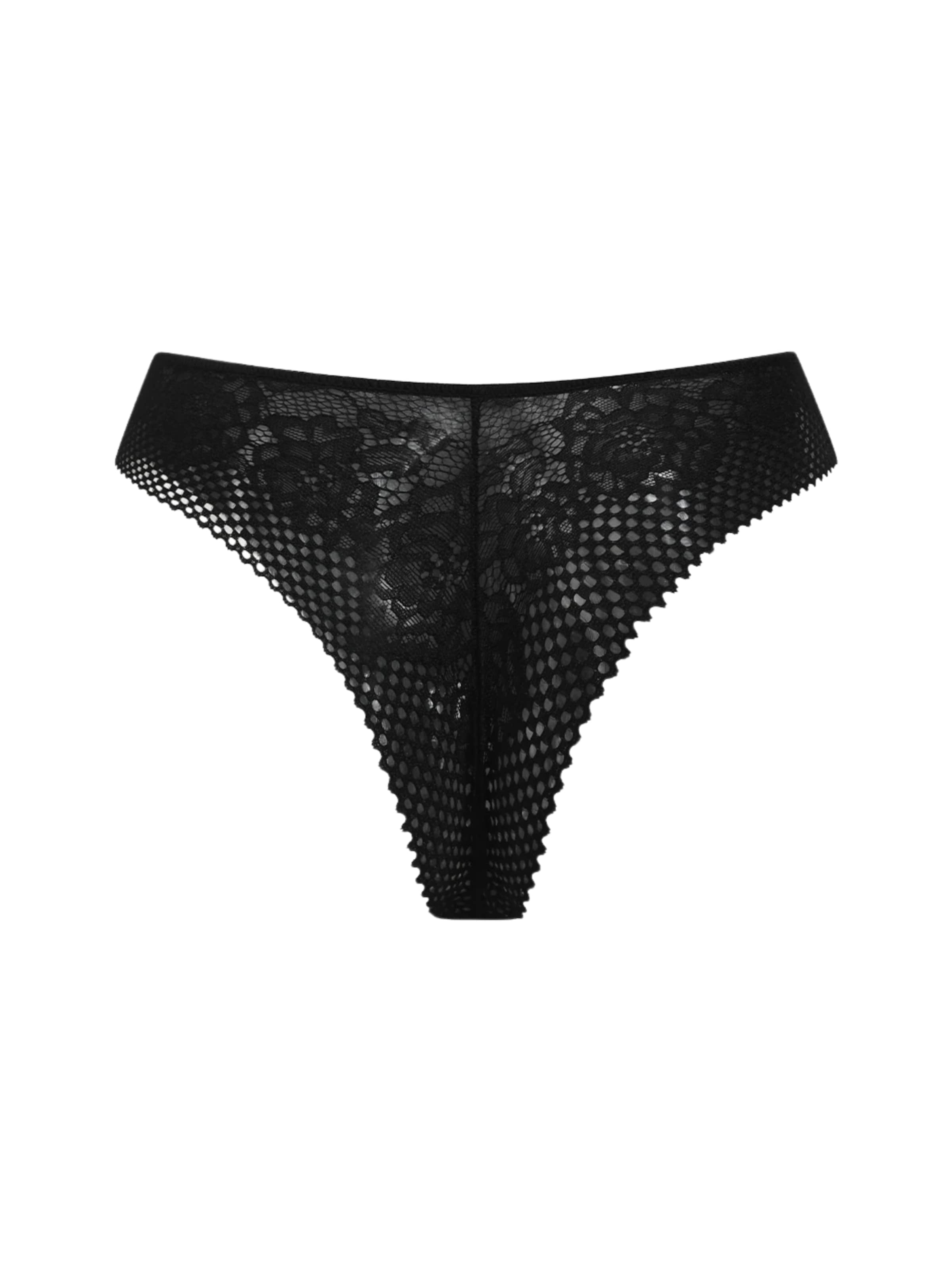 cfab (formerly creamy fabrics) String 'Tanga mit Spitze'‌ in Schwarz