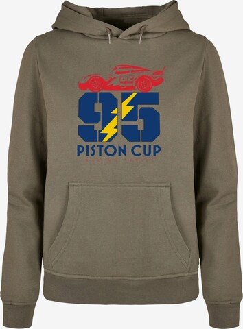 ABSOLUTE CULT Sweatshirt 'Cars - Piston Cup 95' in Green: front