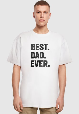 Merchcode Shirt 'Fathers Day - Best Dad Ever' in Wit: voorkant
