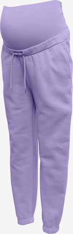 Pieces Maternity Trousers 'CHILLI' in Purple: front