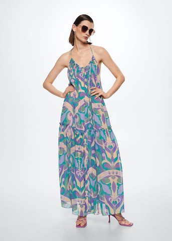 MANGO Summer Dress 'Tera' in Green: front