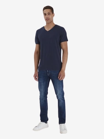 BLEND Regular Fit T-Shirt 'Nico' in Blau