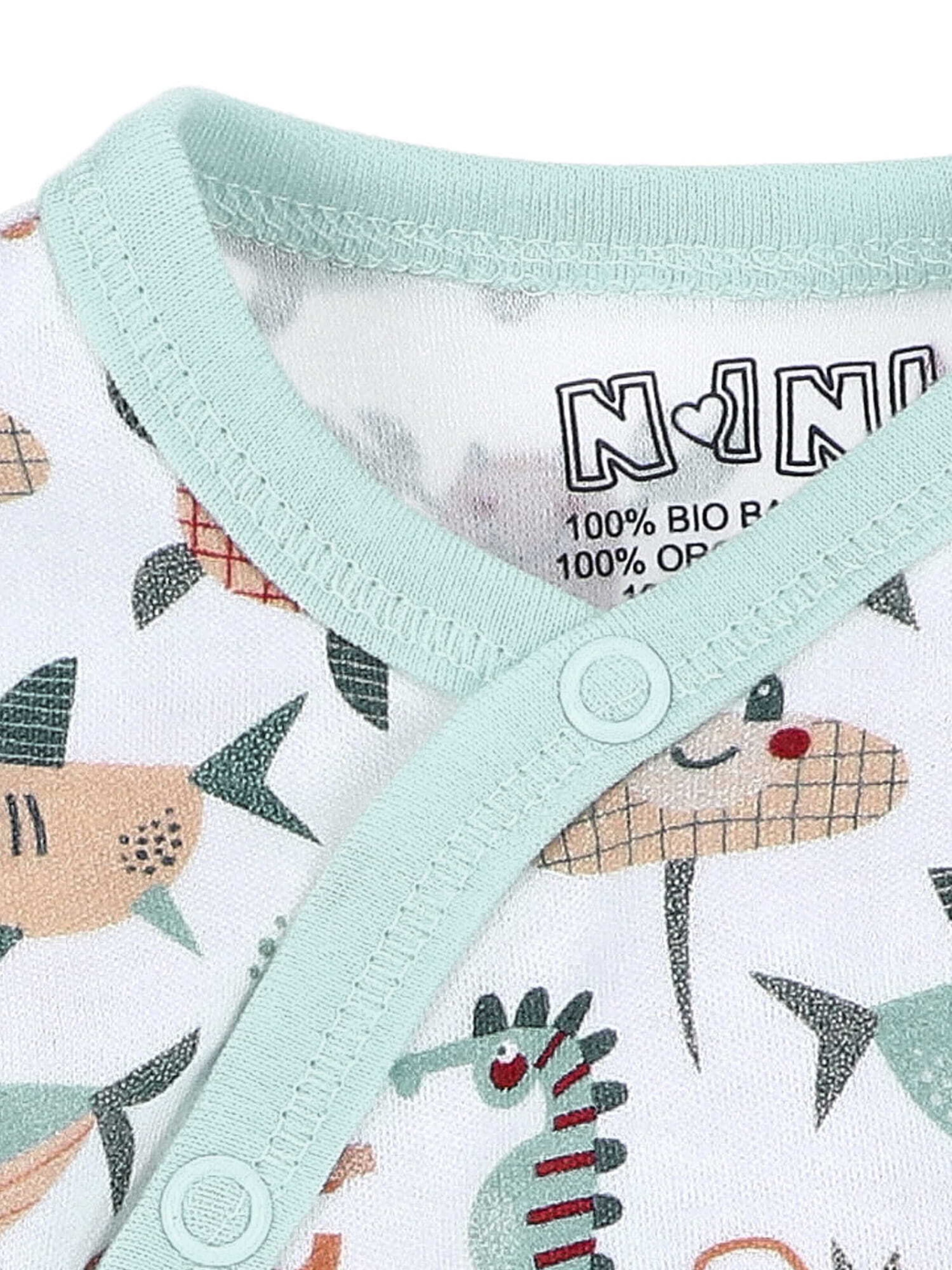 NINI Rompertje/body 'Meerestiere' in Wit